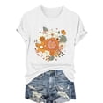thumbnail image 5 of Tittly T Shirts for Women Graphic Tees Women's Loose Printed Short Sleeved Shirt Summer Casual Cotton Short Sleeved Shirt Tshirts Shirts Spring Tops for Women White XXL, 5 of 6