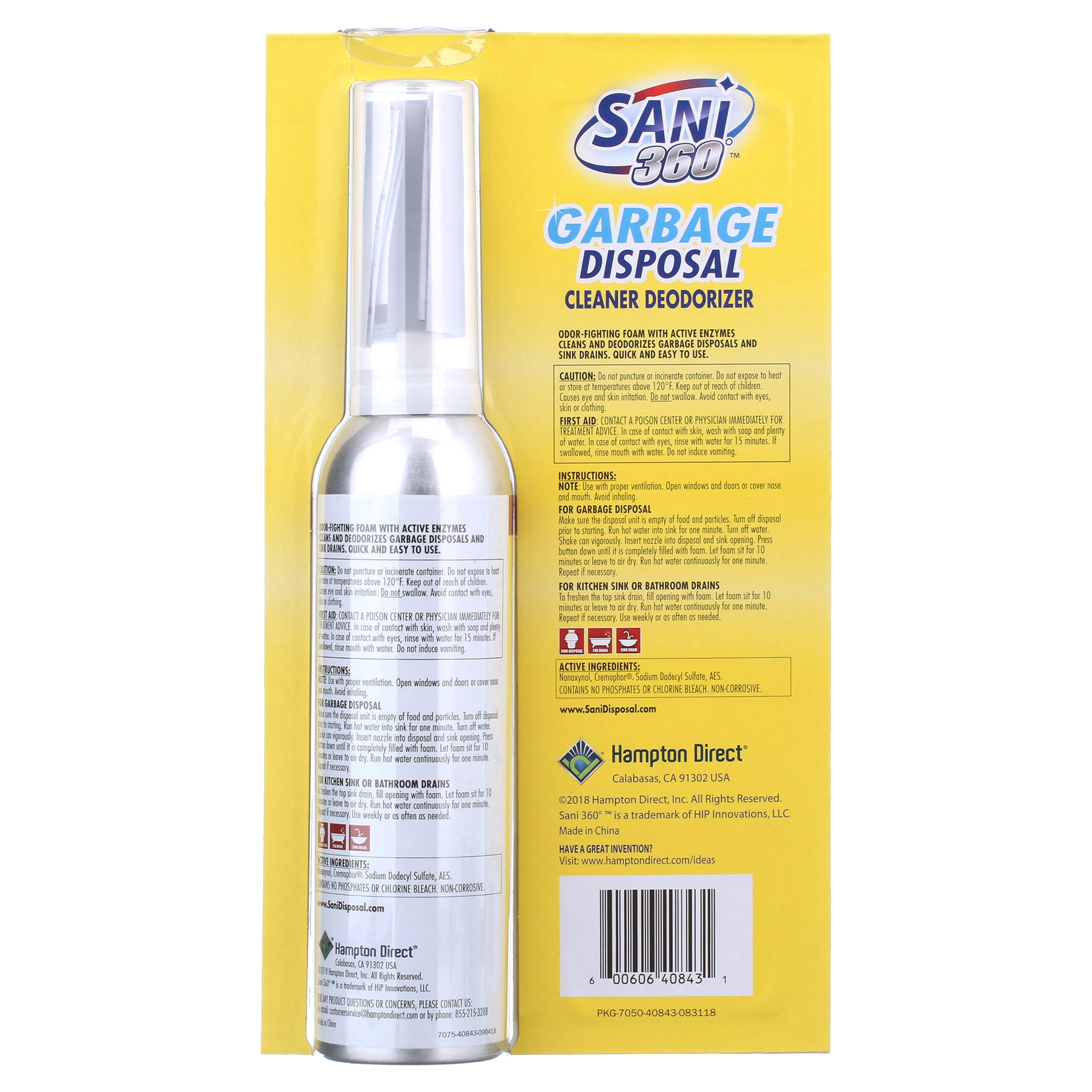 As Seen on TV Sani 360 Disposal Cleaner, Lemon and Fresh, 10 Ounce