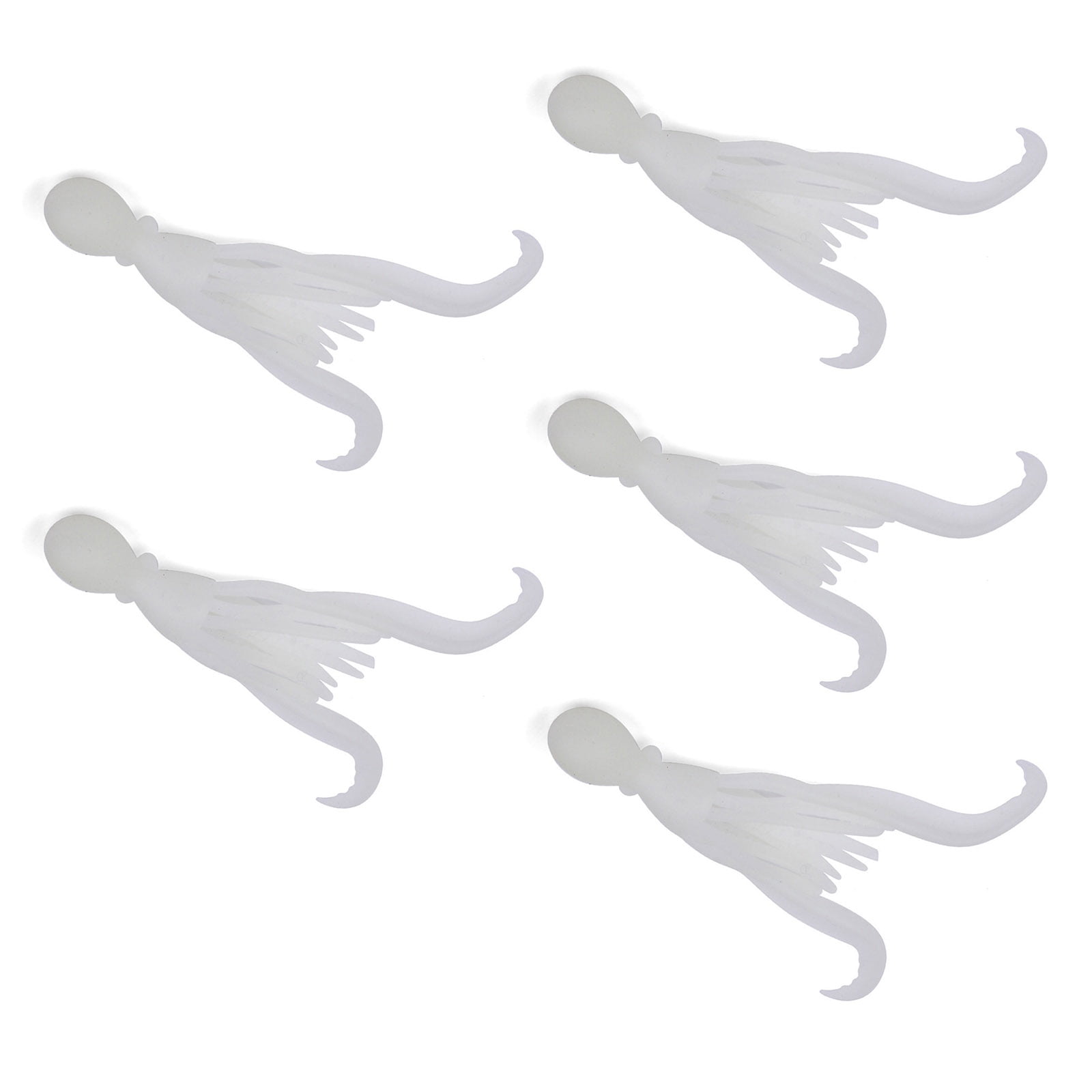 5pcs Squid Jigs Soft Baits Floating Fishing Lures 10cm 4.8g Silicone Artificial Baits Fishing Tackle