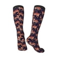 thumbnail image 4 of Daiia Sports Socks Leopard Print Printed Novelty Crew Socks for Men Women Knee High Socks Cotton Socks Soft & Breathable Support Unisex Socks, 4 of 9