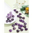 thumbnail image 3 of NOGIS 20 Pcs 1 Inch Heart Crystals Healing Stone Natural Amethyst Crystal Heart Love Polished Gemstone Palm Worry Stones Reiki Meditation Home Decor Gift (Purple), 3 of 7