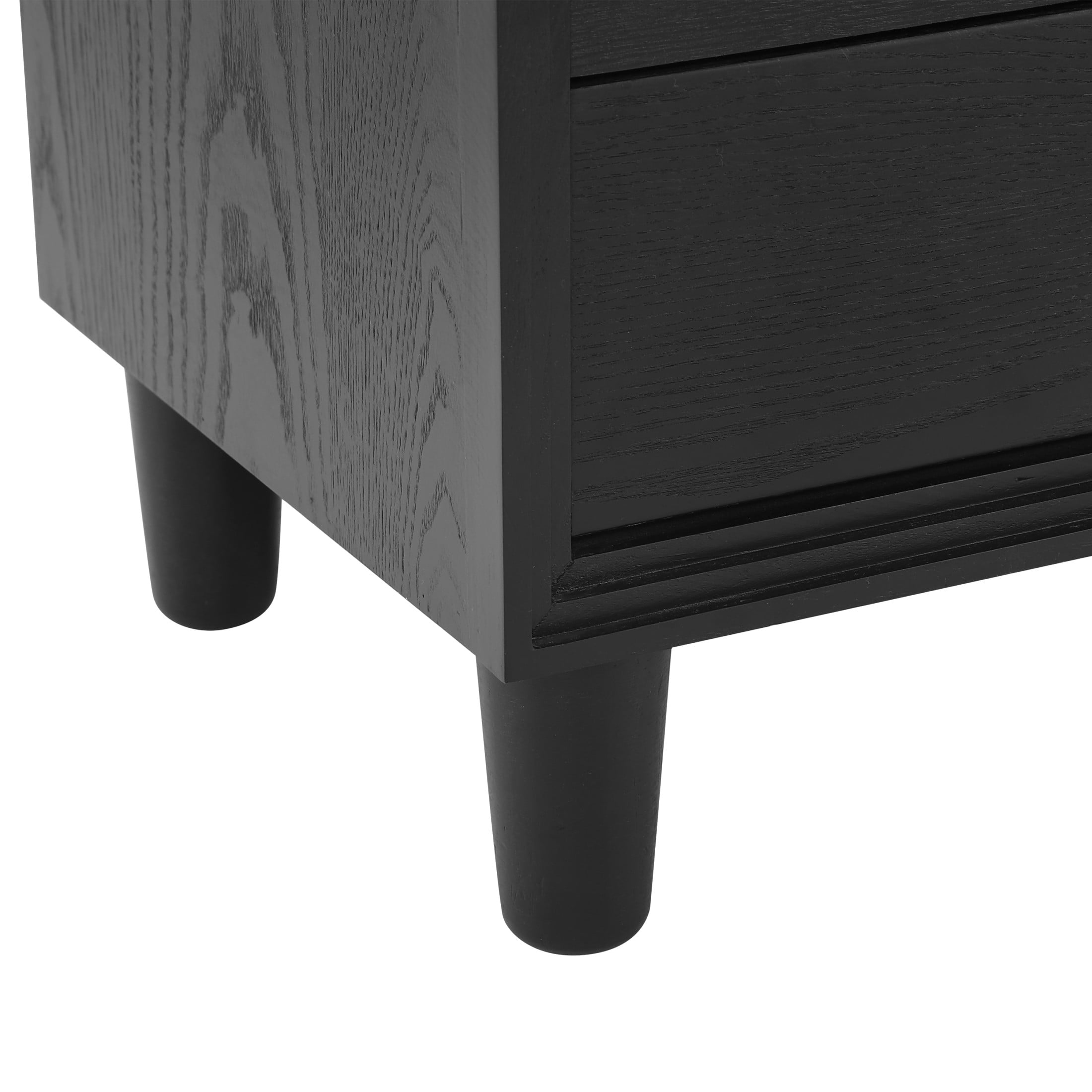 Christopher Knight Home Modern Bedroom Set, Wood King Platform Bed with 2 Nightstands, Natural+Black