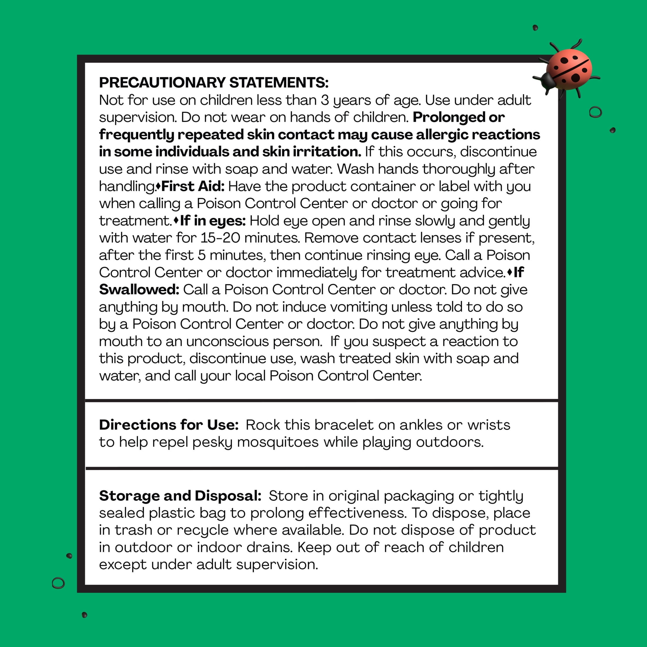 Hello Bello Kids Mosquito Bands with Natural Plant-Based Oils, One Size Fits All, 5 Pack