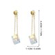 thumbnail image 3 of Pendientes con flecos, cubos geométricos y cristales para chicas adolescentes, pendientes minimalistas de piercing, pendientes de moda, 3 of 8