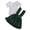 Green, variant on BemeyourBBs Toddler Baby Girls Summer Clothes Vintage Infant Baby Girls Summer 2 Piece Outfit Polka Dot Collar Short Sleeve T-Shirt and Ruffle Suspender Skirt Set