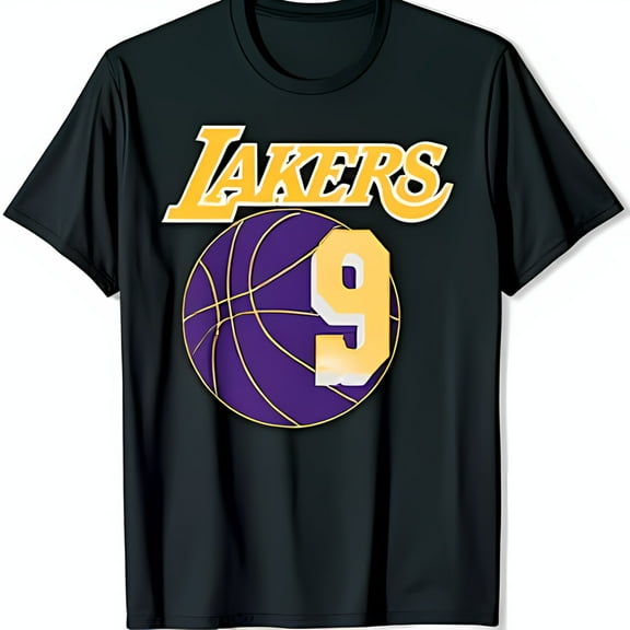 Stylish Black T-Shirt with Curved Graphic & Design