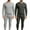 GREY/CHARCOAL, variant on Men’s Base Layer Thermal Underwear Set Waffle Knit 2-Pack – Lightweight & Warm| S-2XL