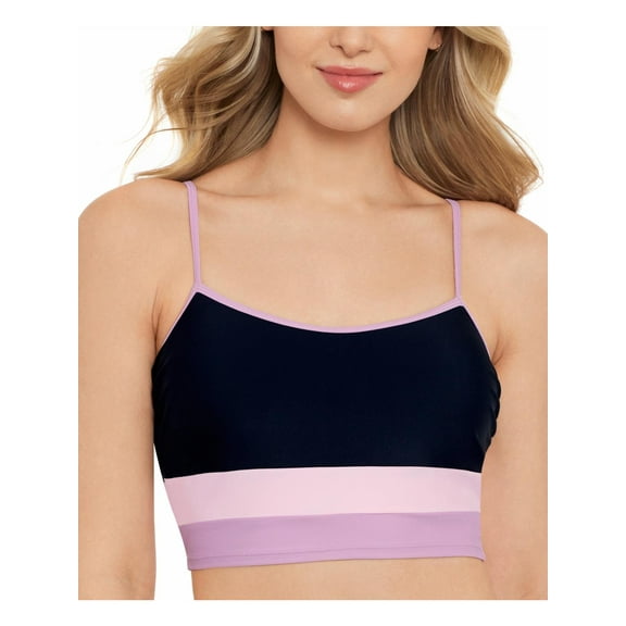Salt Cove Womens Juniors Colorblock Banded Bikini Swim top