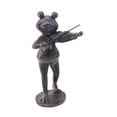 thumbnail image 4 of Estatua de rana de jardín, figura de resina, escultura de animal, centro de mesa para exterior, figura tocando el violín, decorativa para porche y, 4 of 8