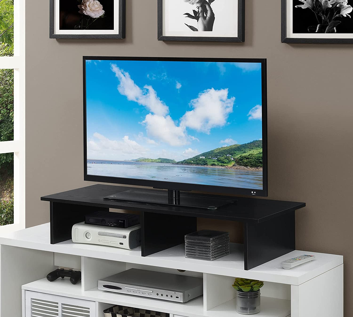 Neatifyes Designs2Go TV/Monitor Riser for TVs up to 46 Inches, Black