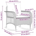 thumbnail image 2 of vidaXL Garden Rocking Chair with Cushions Brown Poly Rattan, 2 of 5
