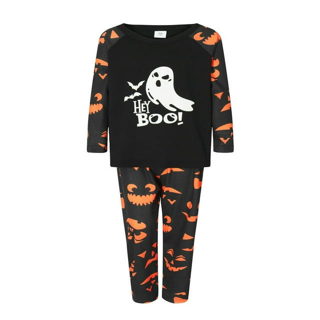 Halloween Pajamas Family Pajamas Set Matching Sleepwear Glow In The Dark Ghost Print Tops + Pants Set