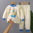 thumbnail image 2 of Gibobby Toddler Kids Boy Long Clothing Set 0 6 12 18 24 Months 2T 3T Toddler Boys Outfits Long Sleeve Prints Tops Pants Child 2Pcs Set Kids Fall Winter Clothes for Boys Set(5-6 Years,Blue), 2 of 4