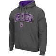 thumbnail image 2 of Men's Colosseum Charcoal James Madison Dukes Arch and Logo Pullover Hoodie, 2 of 3