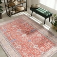 thumbnail image 6 of CAMILSON Machine Washable Rug Distressed Vintage Area Rugs Stain and Water Resistant Traditional Bohemian Indoor Carpet (10x14 2006-Orange), 6 of 9