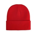 thumbnail image 2 of UTSJKR Beanie for Women Men Ski Watch Cap Cuffed Plain Skull Knit Hat Soft Fisherman Winter Hat Classic Slouch Stretchy Hat Red, 2 of 3