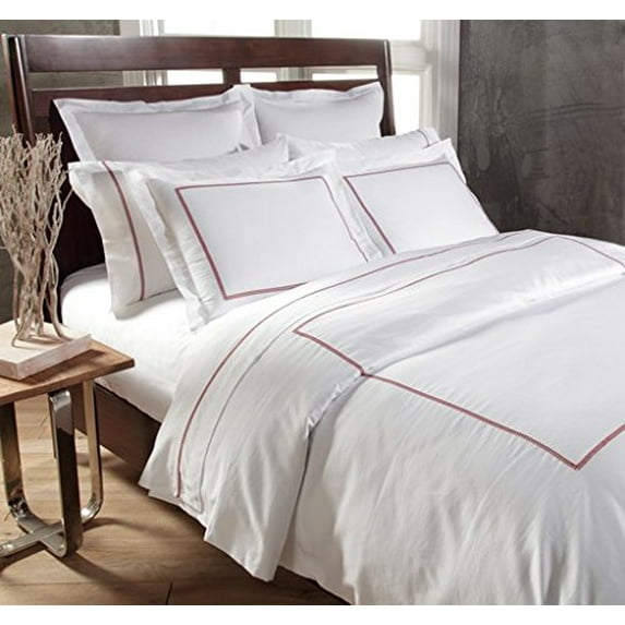 Westport Linens Links 3-piece Embroidered 300 Thread Count Egyptian Cotton Sateen Duvet Set