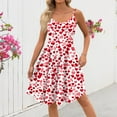 thumbnail image 4 of Women's Valentines Day Dresses Fashion Printed Strapless Gothic Cocktail Dress Punk Vintage Dress Red S, 4 of 4