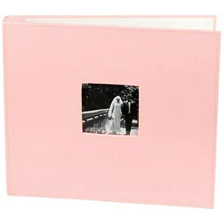 Making Memories 12" x 12" Leather Postbound Album with Window, Pink