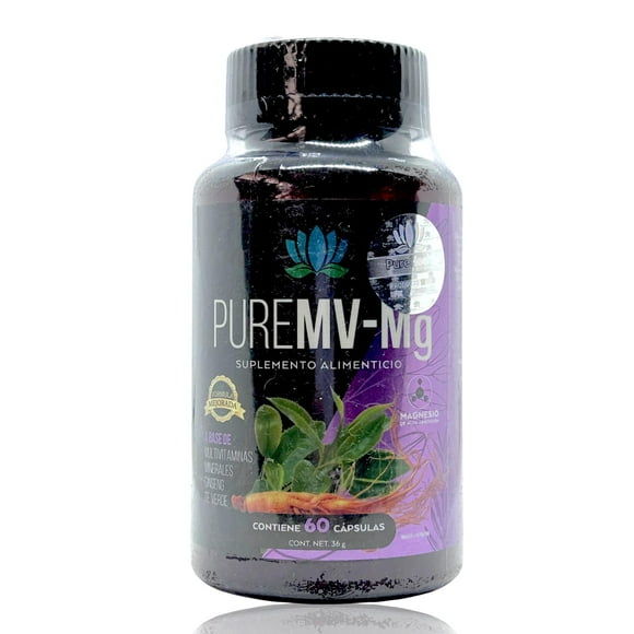 Bisglicinato de Magnesio Ginseng 60 cáps Pure Health