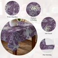 thumbnail image 5 of Purple Snowflake Christmas Table Cloth Waterproof Tablecloths, Xmas Snowflake Winter Tablecloth Dining Table Cover for Kitchen Party Tabletop Outdoor, Square Tablecloth 54x54 Inch, 5 of 9