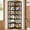 Black, variant on Demi Bonn 7 Tier Corner Bookshelf, Bookshelves, Open Etagere Bookcase Shelf Storage Organizer, Storage Shelving Unit for Bedroom, Living Room and Home Office, Black