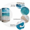thumbnail image 5 of Small Stall Shower Curtain 36x72 Inch Narrow Half Size Coastal Beach Bath Curtains Bathroom Decor Blue Ocean Summer Sand Mountain Shore Waterproof Fabric Shower Curtain Set with Hooks 36 Inch, 5 of 6