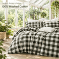 Full Washedton Duvet Cover Set 3-piece Check - Walmart.com