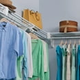thumbnail image 2 of Double Closet Organizer Kit - Expands to 12.2 ft of Hanging & Shelf Space - White, 2 of 2