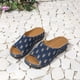 thumbnail image 5 of Bmisegm Ladies Summer Denim Patchwork Beach Outwear Large Size Slope Heel Sandal Slippers Womens Sandals Summer Orange 7.5, 5 of 9