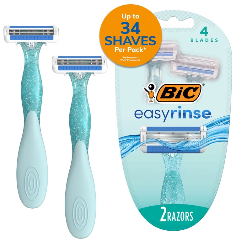 BIC EasyRinse Women's 4-Blade Disposable Razors, 2 Count photo 3
