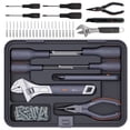 thumbnail image 1 of 8 in 1 Tool Kit for Home, Hand Tool Set with Storage Box, General Basic Repair Tool Set with Screwdriver, Wrench, Wall Anchors, Utility Knife, Pliers, 1 of 5