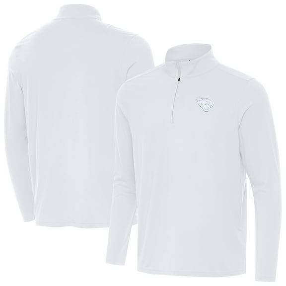 Men's Antigua White Jacksonville Jaguars Intent Quarter-Zip Jacket