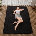 thumbnail image 6 of Futon Mattress, Padded Japanese Floor Mattress Quilted Bed Mattress Topper, Extra Thick Folding Sleeping Pad, Black, Twin, 6 of 11