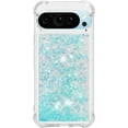 thumbnail image 2 of Case for Google Pixel 9 Case Glitter Liquid Cute Clear Phone Case,Floating Quicksand Shockproof Protective Bumper Women Girls Cover for Google Pixel 9 / Pixel 9 Pro Star Blue YB, 2 of 7