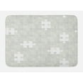 thumbnail image 1 of Grey Bath Mat, Abstract Puzzle Patterns in Simple Background Shabby Mosaic Ornament Idea Kids Children, Non-Slip Plush Mat Bathroom Kitchen Laundry Room Decor, 29.5 X 17.5 Inches, Gray, Ambesonne, 1 of 2