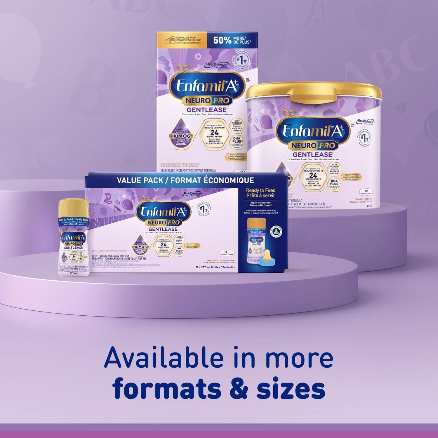 Enfamil+® Formule pour bébé A+ NeuroPro Gentlease , remplir 862g (2x431g)