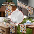 thumbnail image 5 of Burlap Table Runner 60 Inches Long, Red Poppy Flower Spring Blossom Floral Non-Slip Kitchen Table Runners for Dining Room Everyday Use Party Table Decorations Garden Plant Seamless, 5 of 9