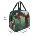thumbnail image 3 of Easygdp Flying Parrots In Jungle Bolsa Térmica Premium - Tela Oxford Impermeable, Gran Capacidad, Bolsillo Frontal, Unisex para Trabajo, Escuela, Actividades al Aire Libre y Picnics, 3 of 8