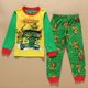 thumbnail image 1 of Conjunto de pijama de Tortugas Ninja para niños y niñas, ropa deportiva de algodón TMNT de manga larga con cuello redondo y pantalones largos, 2 piezas, 1 of 4