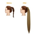 thumbnail image 3 of SAYFUT Long Straight Clip in Ponytail Extension,20/28 Inch Wrap Around Drawstring Pony Tail Hair Extension Synthetic Hairpiece Hair Piece for Women (1B#140-160g), 3 of 8