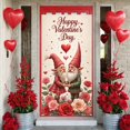 thumbnail image 3 of Pink Puppy Valentine's Banner Red Bow Dog Love Display Rose Flower Heart Pattern Romantic Backdrop for Valentine's Day Party Pet Lovers Romantic Date, 3 of 9