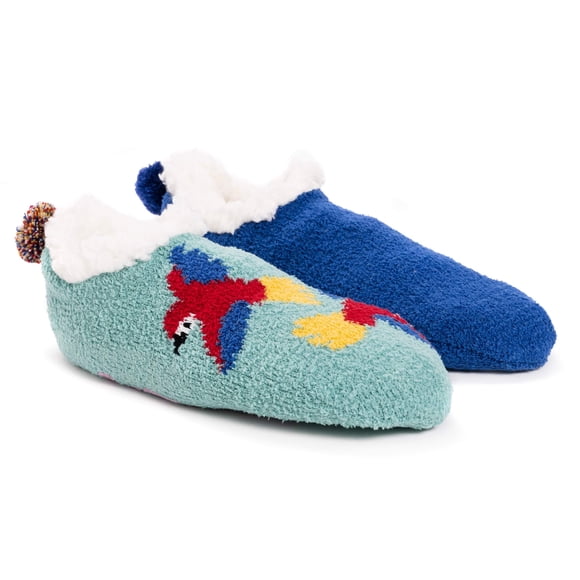 MUK LUKS Calcetín Cabin para mujer, Loros/Frutas, S-M