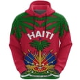 thumbnail image 2 of Sudadera con capucha para hombre y mujer, diseño retro de la isla de Haití, con la bandera del país haitiano, impresión 3D, con capucha, estilo urbano, 2 of 5