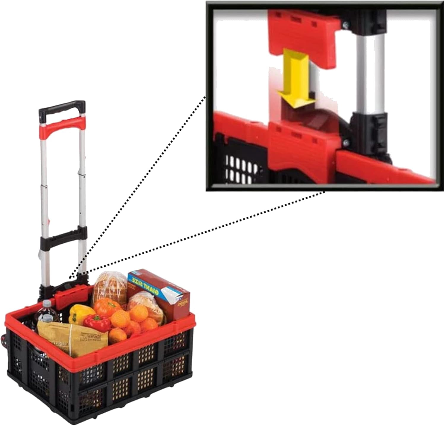 Stair Climbing Hand Truck with 6 Wheels, Folding Aluminum Dolly for Heavy Loads