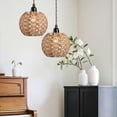 thumbnail image 6 of Handwoven Rattan Lamp Shade for Ceiling Light, Wicker Pendant Light Cover, Bohemian Woven Lampshade for Hanging, Natural Cane Chandelier Shade for Living Room Dining Cafe Farmhouse(wwx), 6 of 6