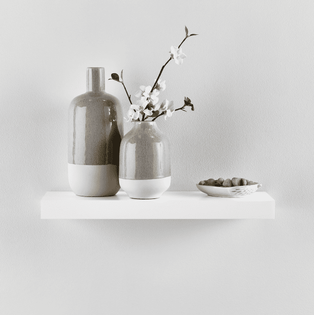 (2 pack) Mainstays White 18 in Floating Shelf