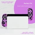 thumbnail image 5 of WISHAVEN Glow-in-The-Dark Soft Silicone Protective Cover Case for Nintendo Switch/Switch OLED Joycon Controller, Purple, 5 of 5