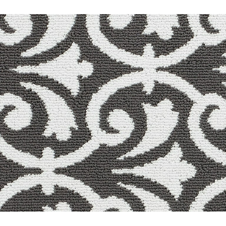Jean Pierre Beige and White 26 in. x 72 in. Trellis Washable Non-Skid  Runner Rug YMA016661 - The Home Depot