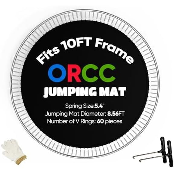 Trampoline Jumping Mat Fits 10FT Frames Trampoline with 60 V-Rings Fits 5.5" Springs, Excellent Bounce, The Mat Diameter is 8.7FT$$Sport & Recreation Other